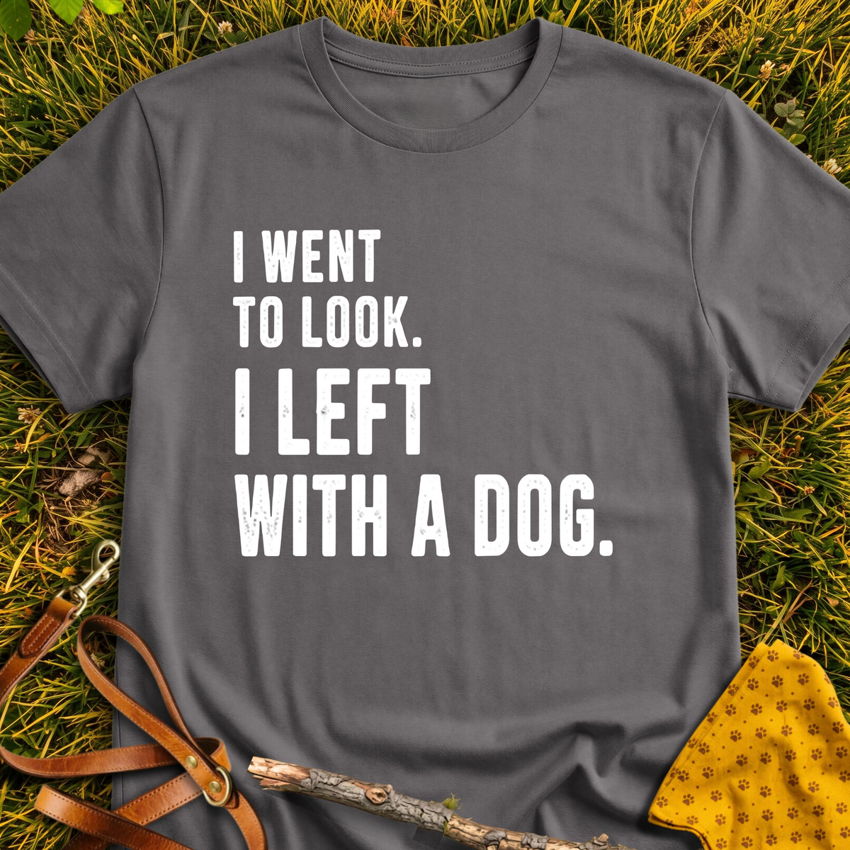 Just Looking T-shirt T-shirt in Charcoal - Furever Mode rescue dog tee