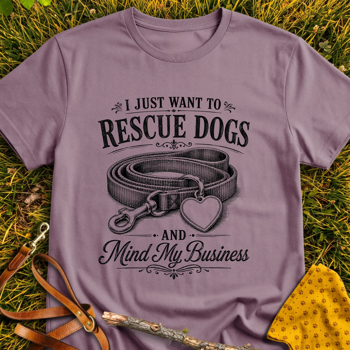 Just Want to Rescue T-shirt T-shirt in Paragon - Furever Mode rescue dog tee