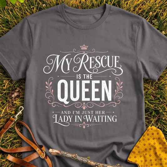 Lady in Waiting T-shirt T-shirt in Charcoal - Furever Mode rescue dog tee
