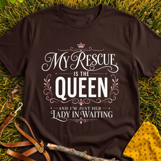 Lady in Waiting T-shirt T-shirt in Dark Chocolate - Furever Mode rescue dog tee