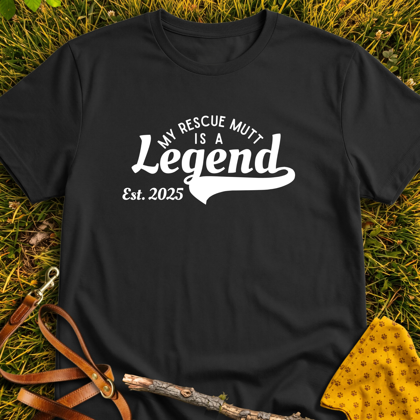Legend Est. 2025 T-shirt T-shirt in Black - Furever Mode rescue dog tee