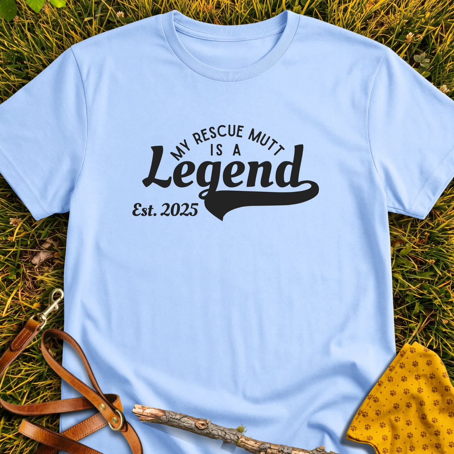 Legend Est. 2025 T-shirt T-shirt in Light Blue - Furever Mode rescue dog tee