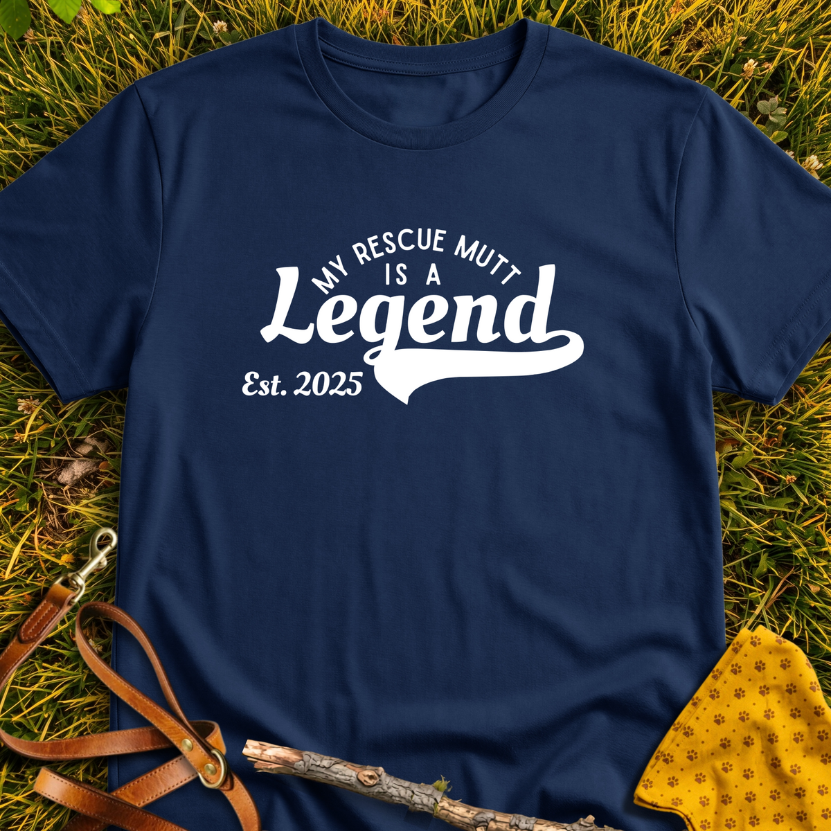 Legend Est. 2025 T-shirt T-shirt in Navy - Furever Mode rescue dog tee