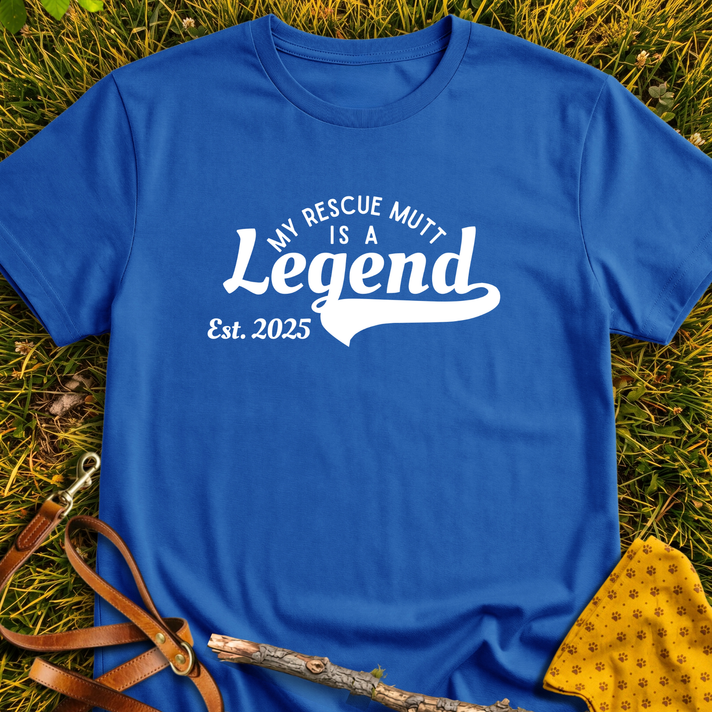 Legend Est. 2025 T-shirt T-shirt in Royal - Furever Mode rescue dog tee