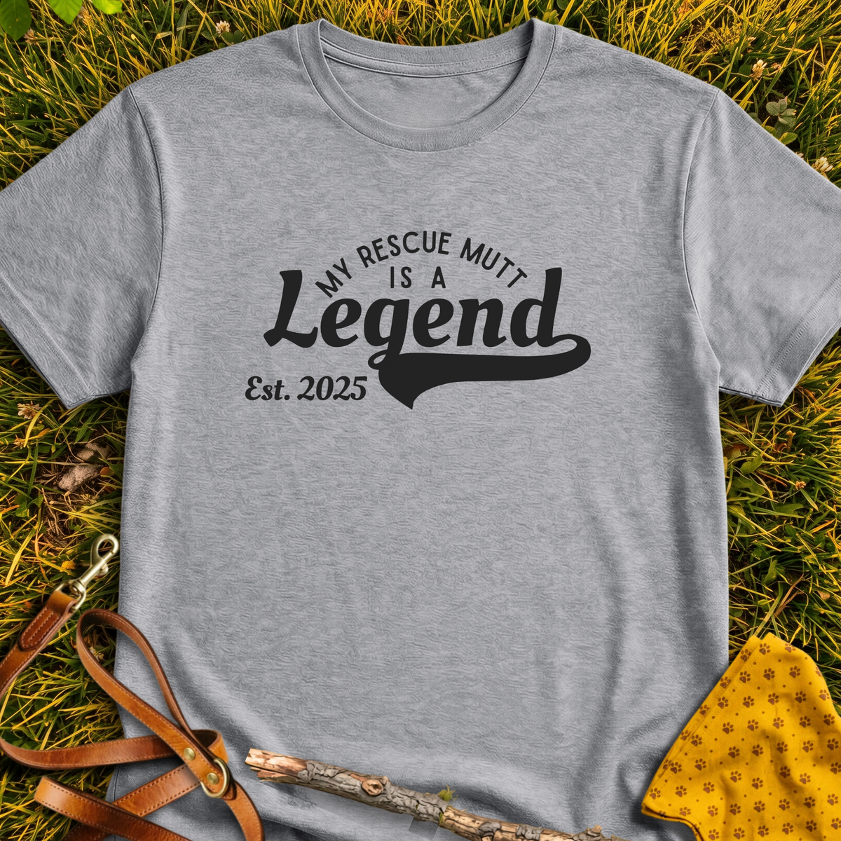 Legend Est. 2025 T-shirt T-shirt in Sport Grey - Furever Mode rescue dog tee