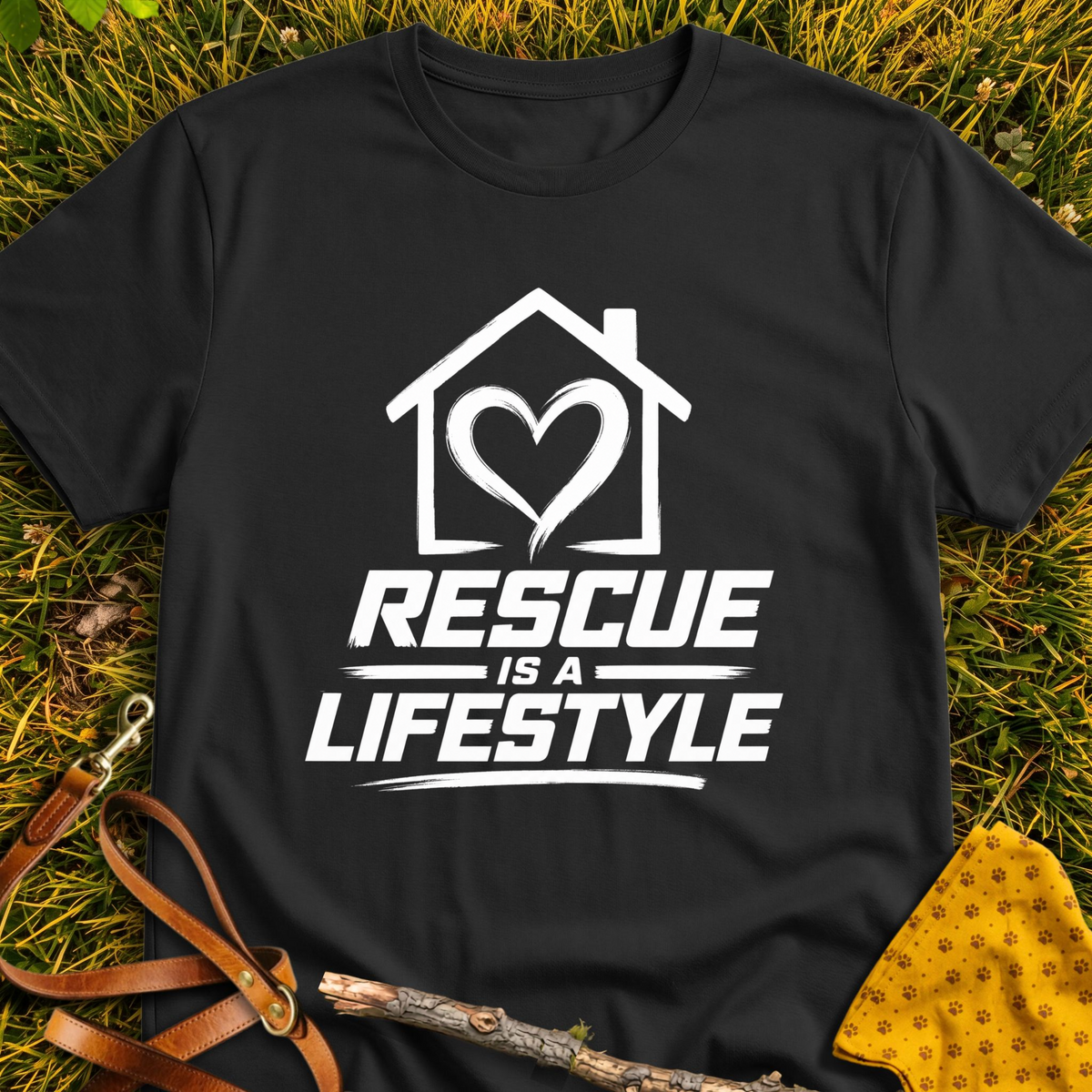Lifestyle T-shirt T-shirt in Black - Furever Mode rescue dog tee