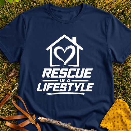 Lifestyle T-shirt T-shirt in Navy - Furever Mode rescue dog tee
