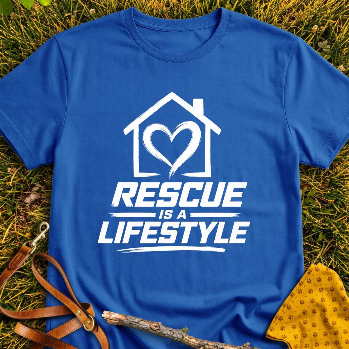 Lifestyle T-shirt T-shirt in Royal - Furever Mode rescue dog tee