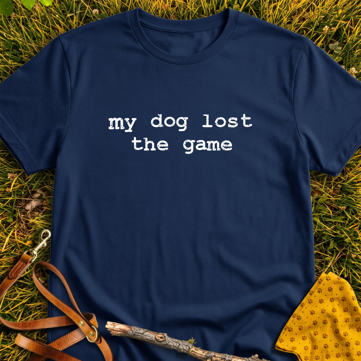 Lost the Game T-shirt T-shirt in Navy - Furever Mode rescue dog tee