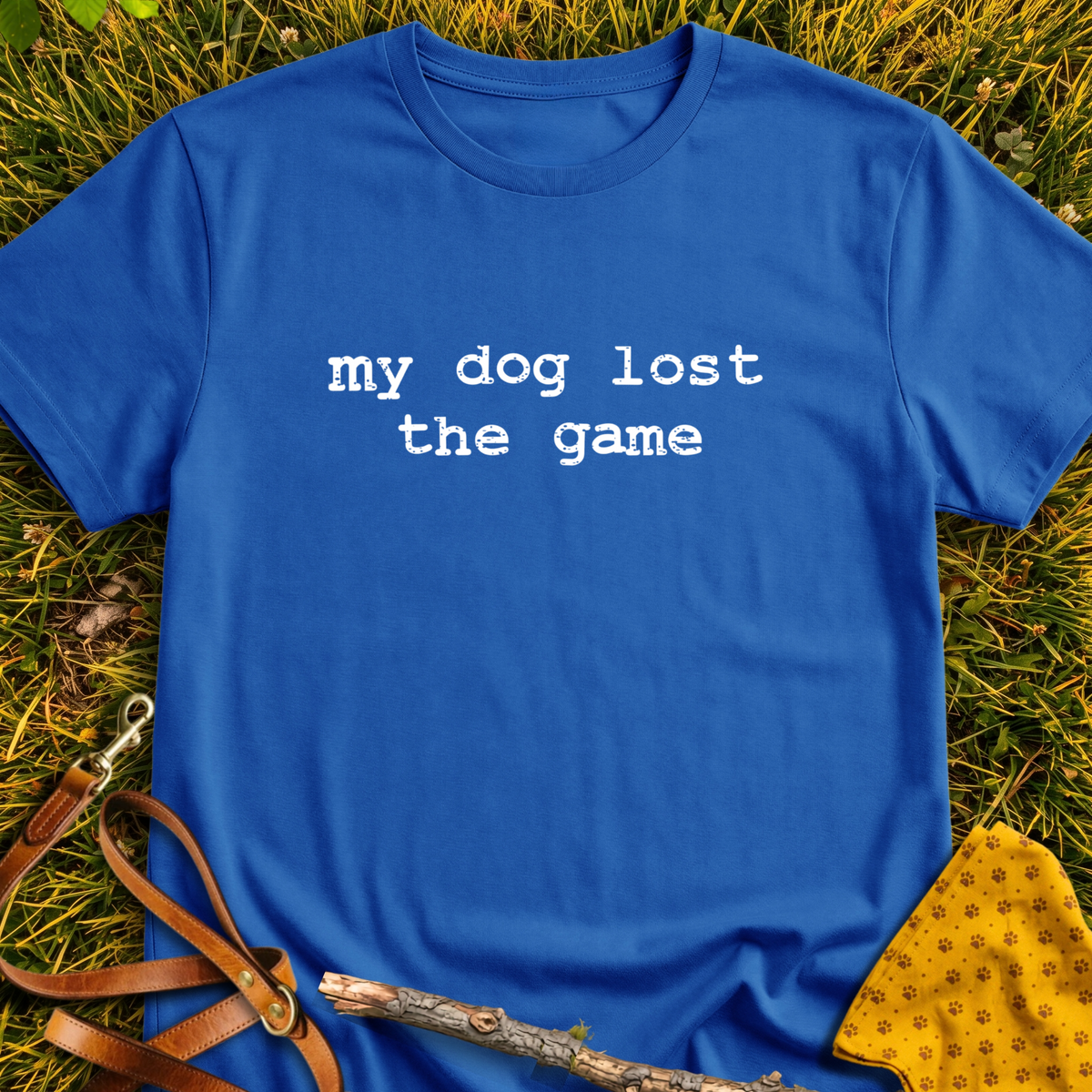 Lost the Game T-shirt T-shirt in Royal - Furever Mode rescue dog tee