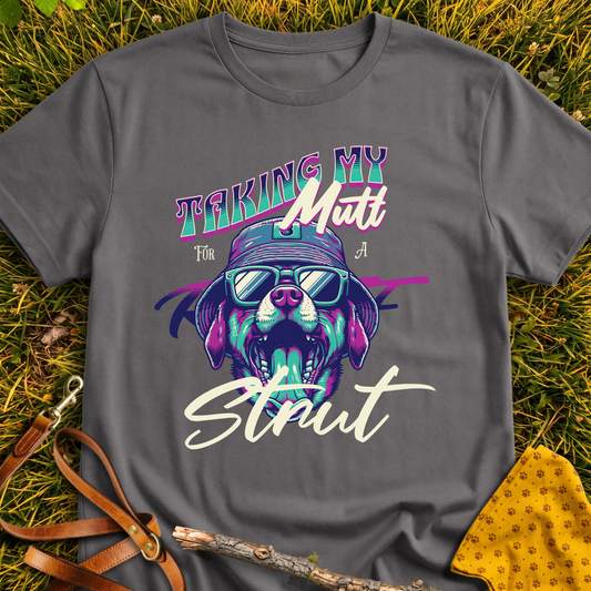 Mutt Strut T-shirt T-shirt in Charcoal - Furever Mode rescue dog tee