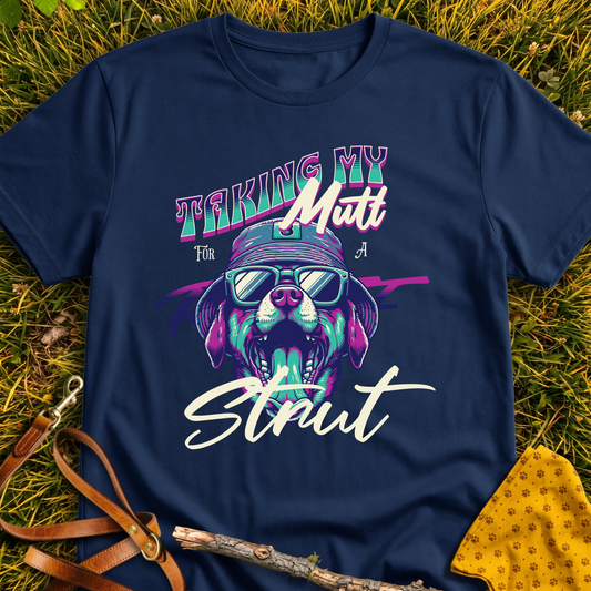 Mutt Strut T-shirt T-shirt in Navy - Furever Mode rescue dog tee
