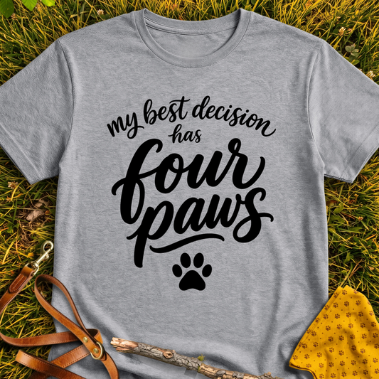 My Best Decision T-shirt T-shirt in Sport Grey - Furever Mode rescue dog tee
