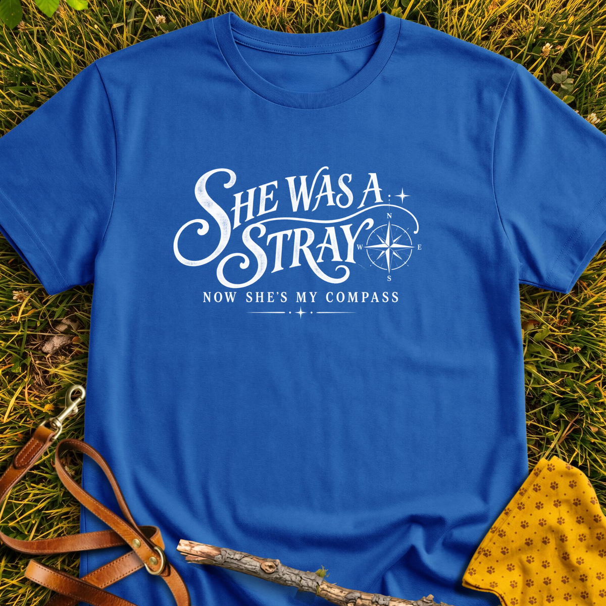 My Compass T-shirt T-shirt in Royal - Furever Mode rescue dog tee