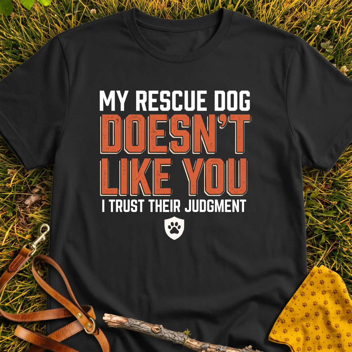 My Dog Doesn't Like You T-shirt T-shirt in Black - Furever Mode rescue dog tee