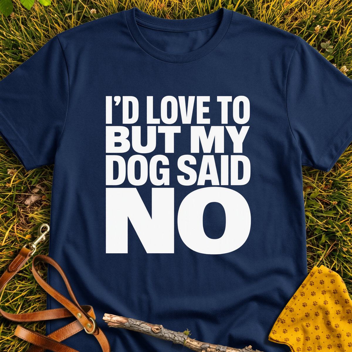 My Dog Says No T-shirt T-shirt in Navy - Furever Mode rescue dog tee
