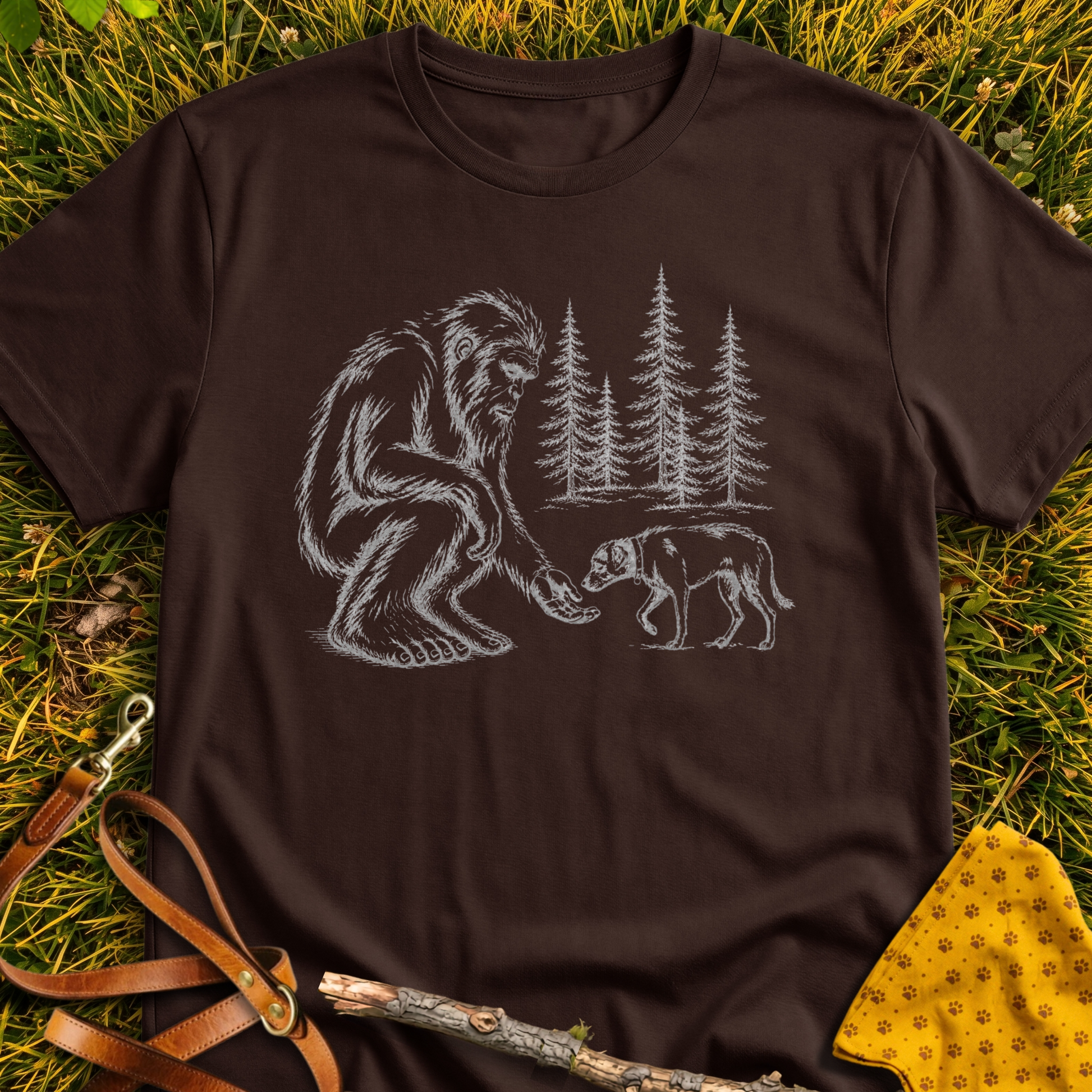 New Friends T-Shirt T-shirt in Dark Chocolate - Furever Mode rescue dog tee