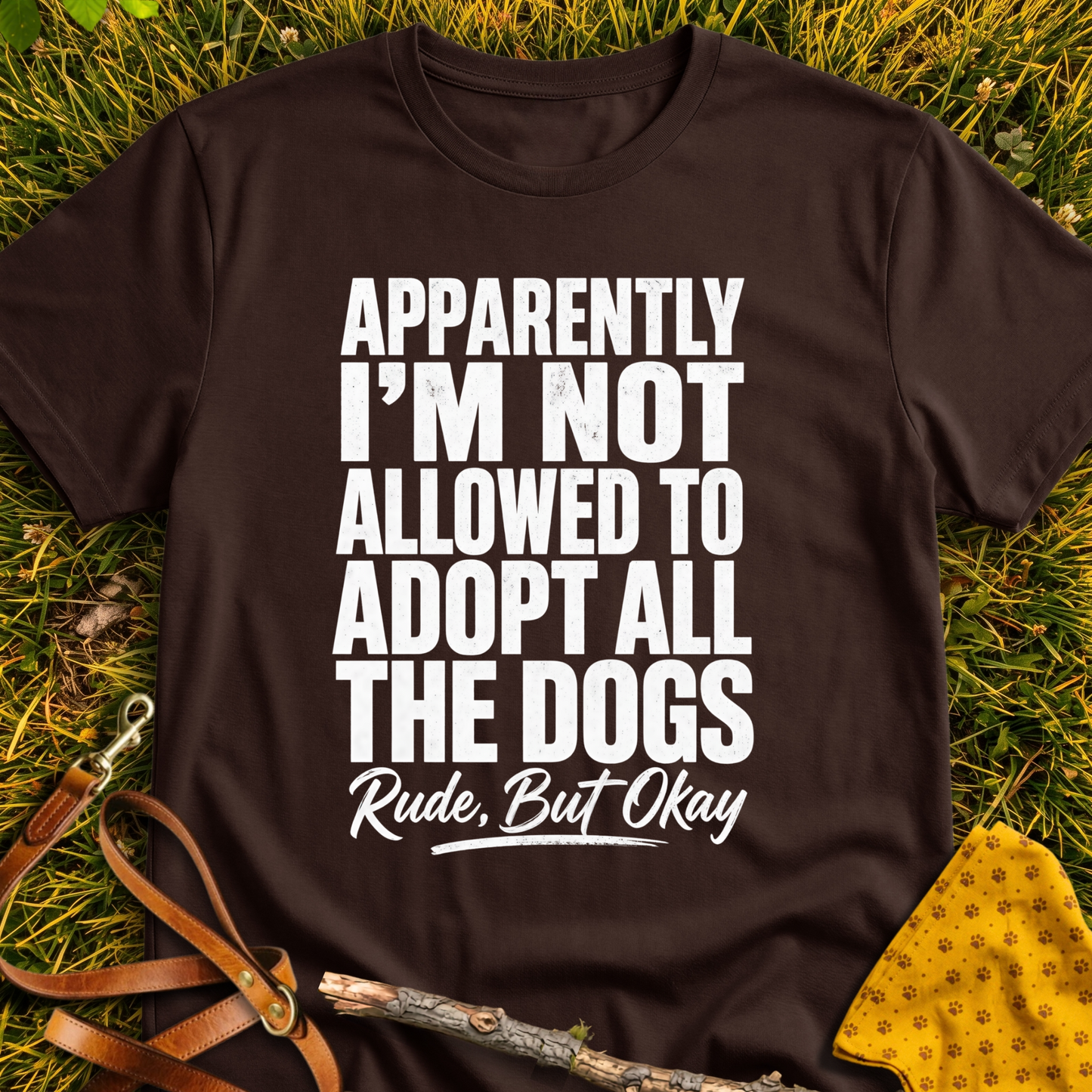Not Allowed T-shirt T-shirt in Dark Chocolate - Furever Mode rescue dog tee