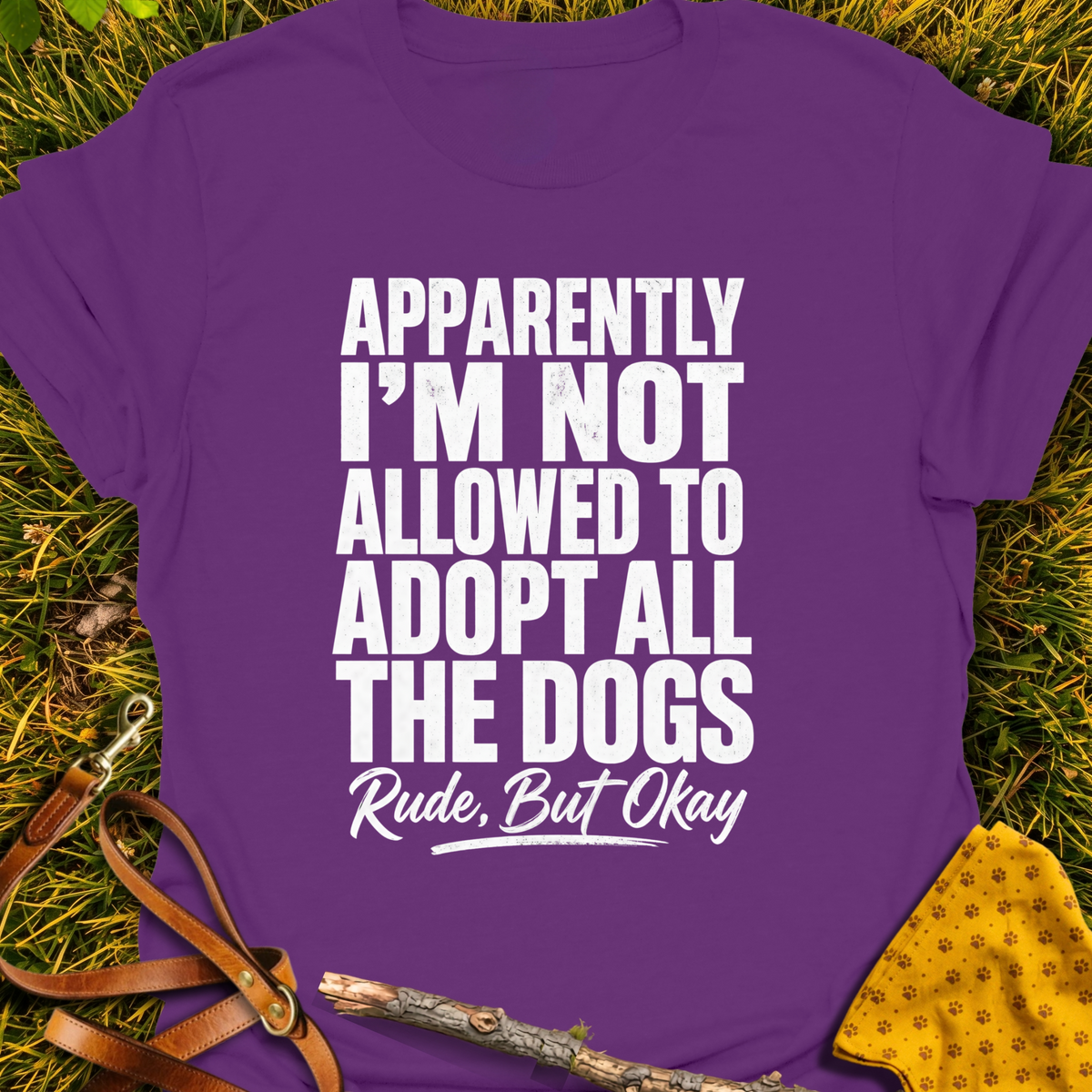 Not Allowed T-shirt T-shirt in Purple - Furever Mode rescue dog tee