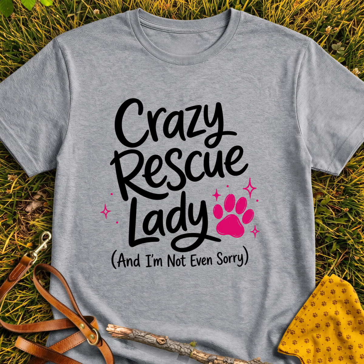 Not Sorry T-shirt T-shirt in Sport Grey - Furever Mode rescue dog tee