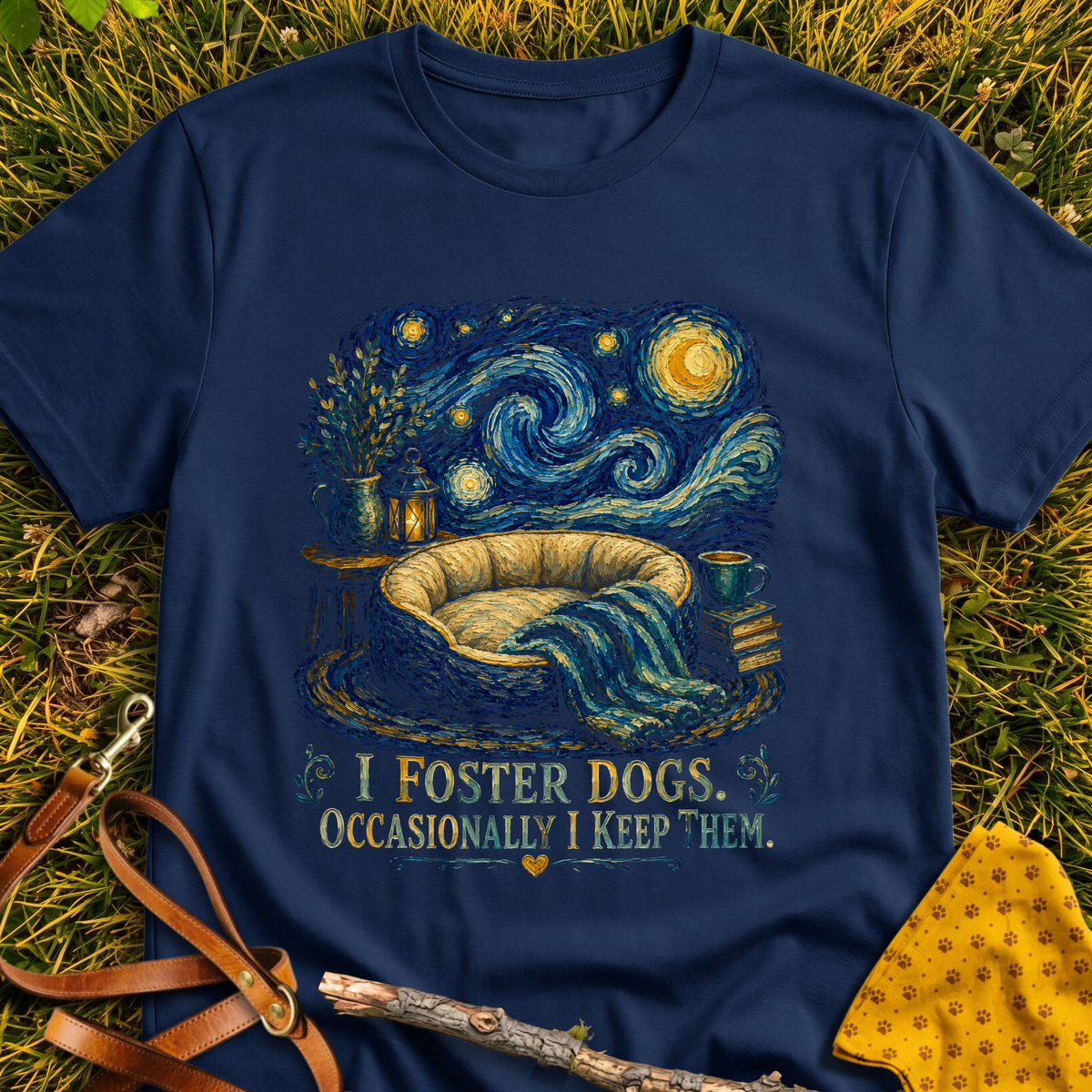 Occasionally T-shirt T-shirt in Navy - Furever Mode rescue dog tee