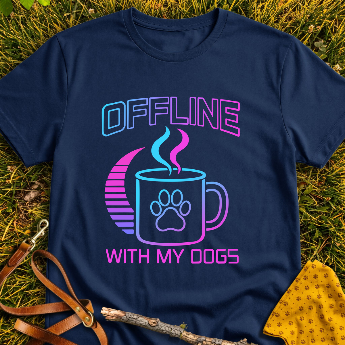 Offline Company T-shirt T-shirt in Navy - Furever Mode rescue dog tee