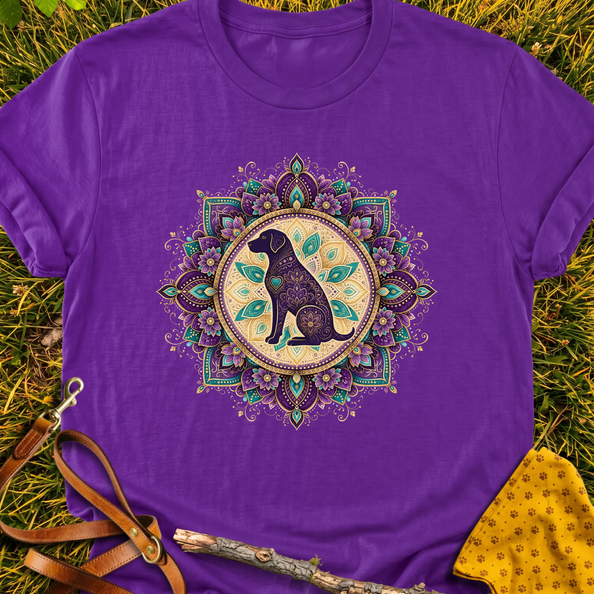 Ornate Rescue T-shirt T-shirt in Purple - Furever Mode rescue dog tee