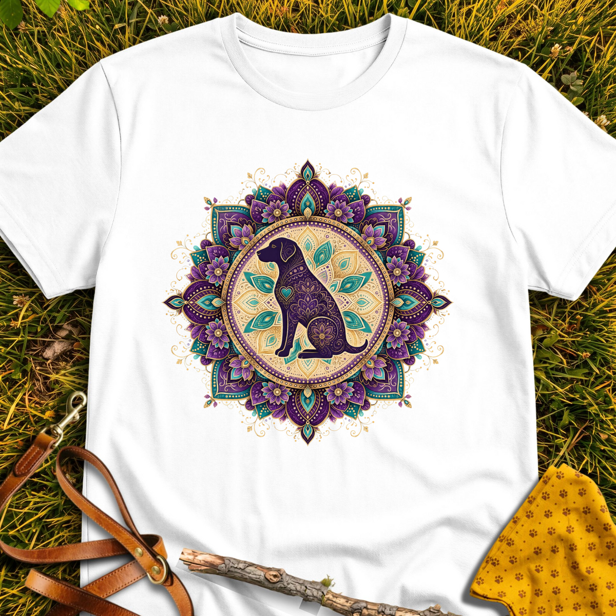 Ornate Rescue T-shirt T-shirt in White - Furever Mode rescue dog tee