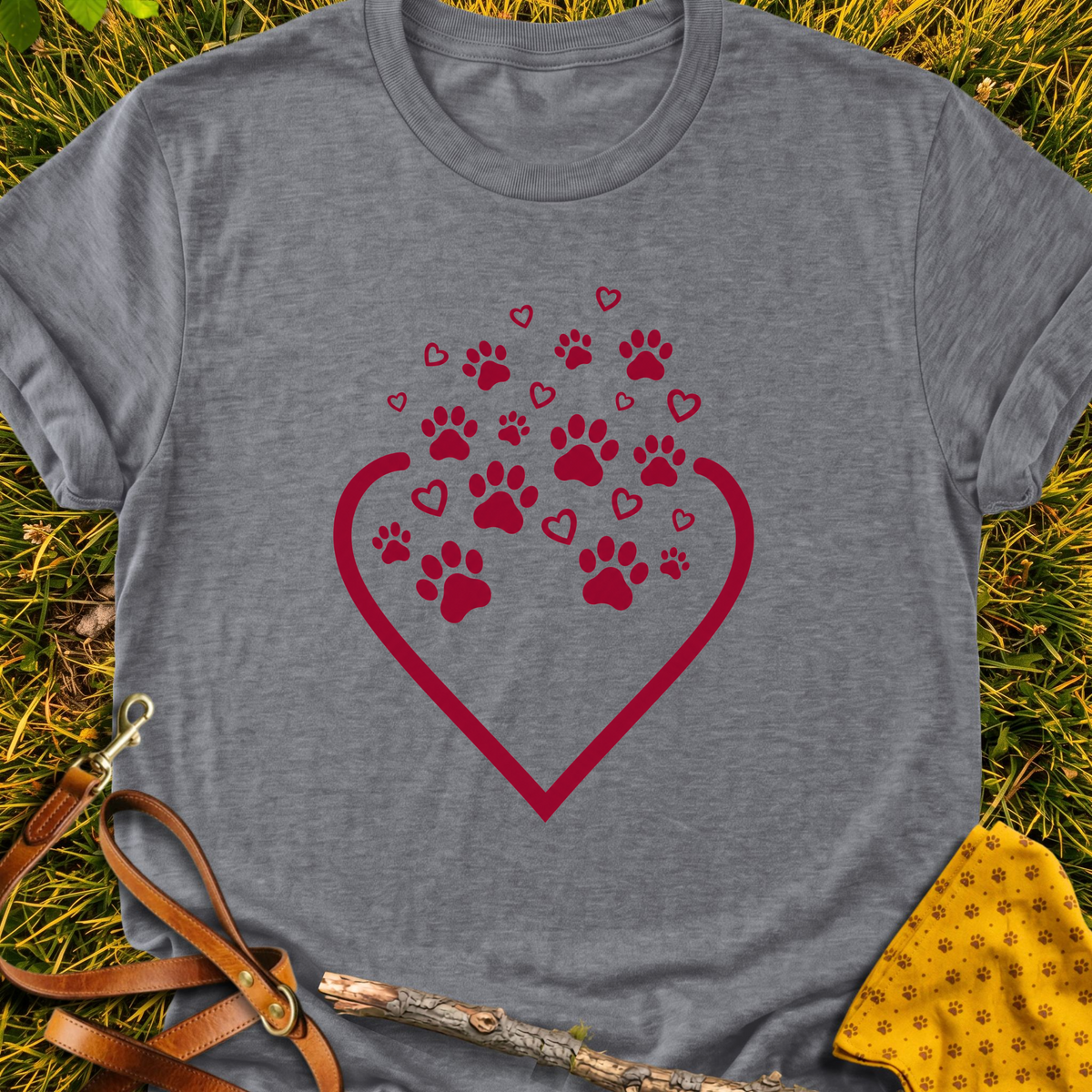 Overflowing T-shirt T-shirt in Graphite Heather - Furever Mode rescue dog tee