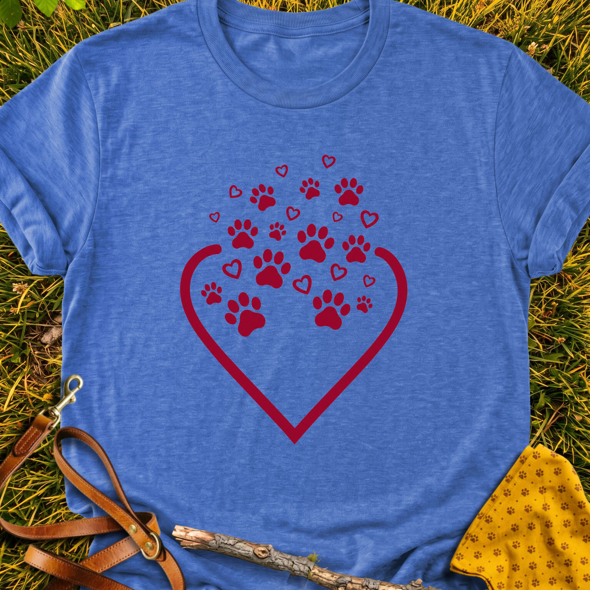 Overflowing T-shirt T-shirt in Heather Royal - Furever Mode rescue dog tee