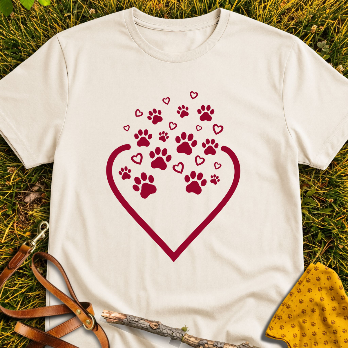 Overflowing T-shirt T-shirt in Natural - Furever Mode rescue dog tee
