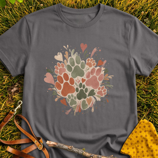 Painted Paws T-shirt T-shirt in Charcoal - Furever Mode rescue dog tee