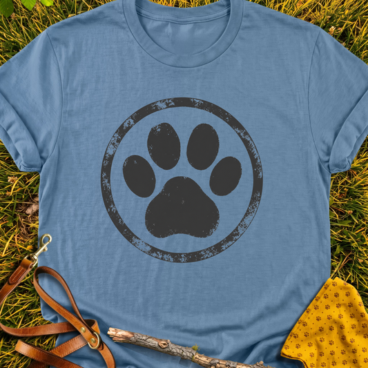 Paw Stamp T-shirt T-shirt in Indigo Blue - Furever Mode rescue dog tee