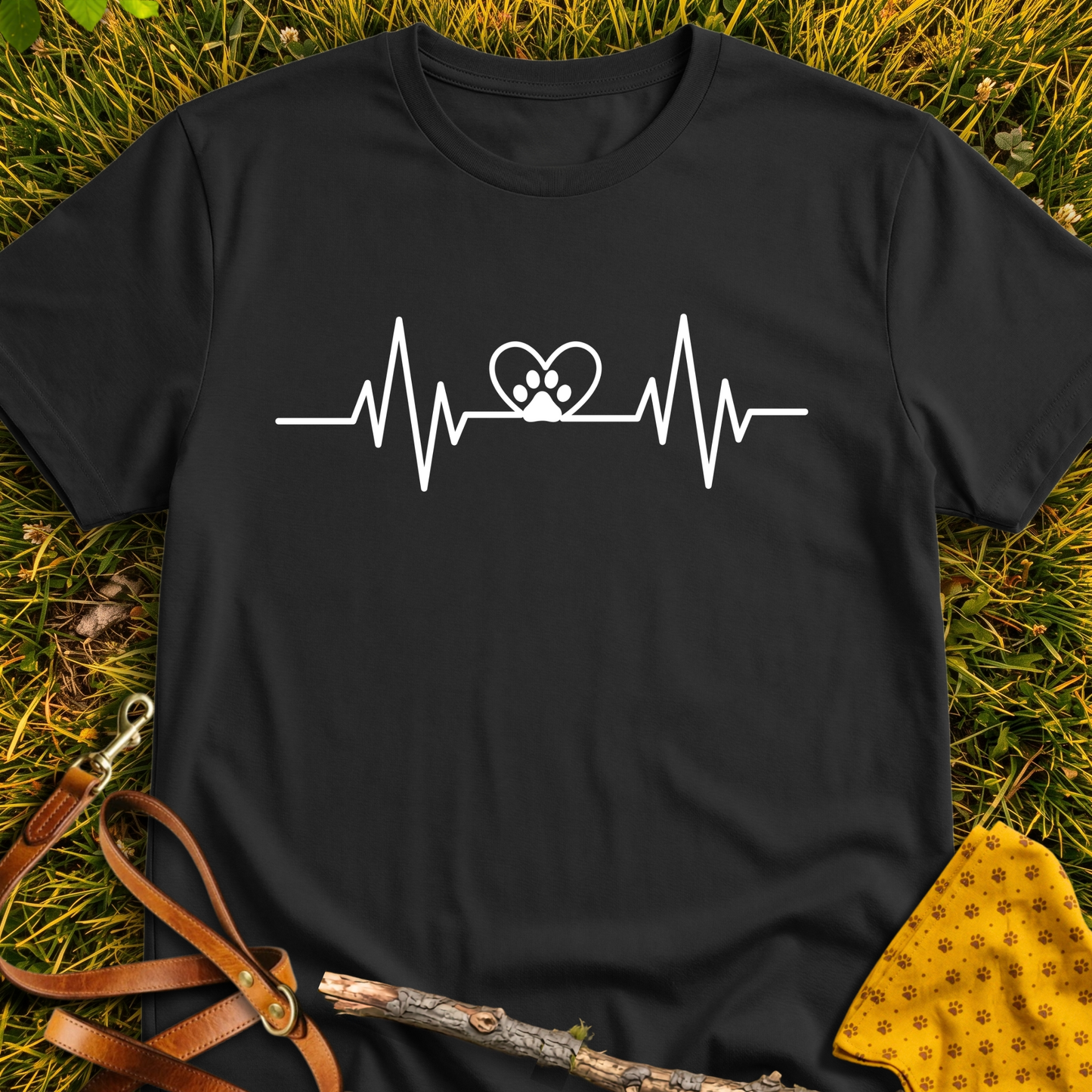 Pawbeat T-shirt T-shirt in Black - Furever Mode rescue dog tee