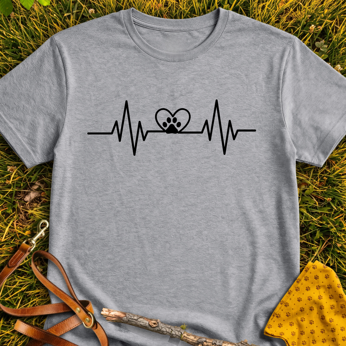 Pawbeat T-shirt T-shirt in Sport Grey - Furever Mode rescue dog tee