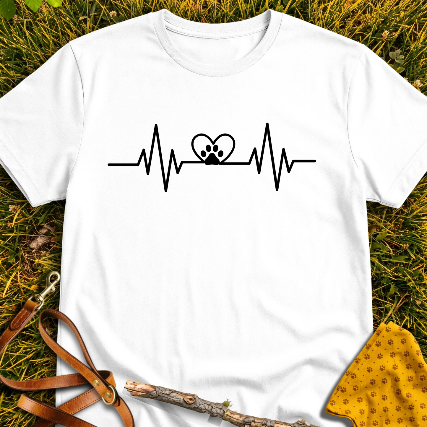 Pawbeat T-shirt T-shirt in White - Furever Mode rescue dog tee