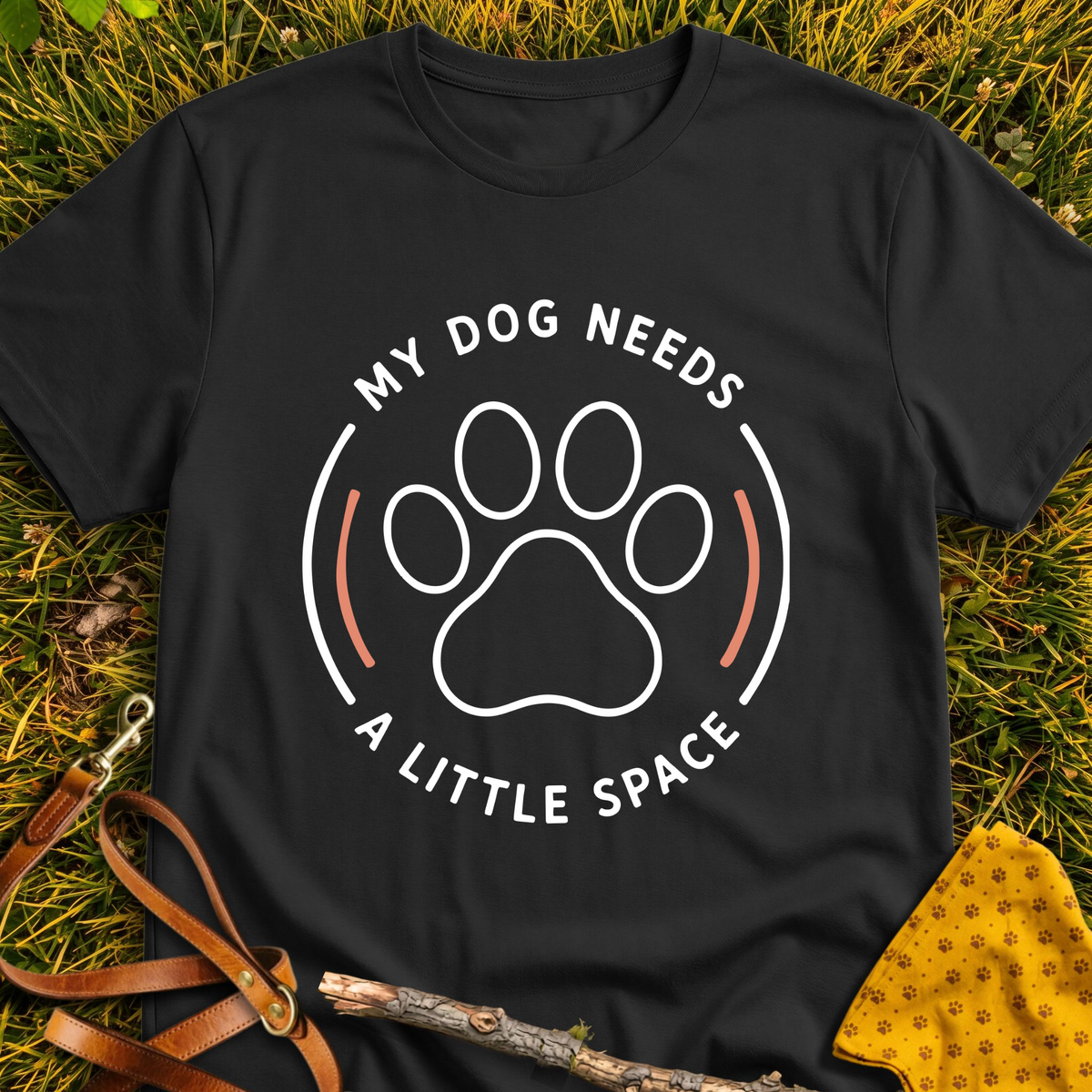 Personal Space T-shirt T-shirt in Black - Furever Mode rescue dog tee