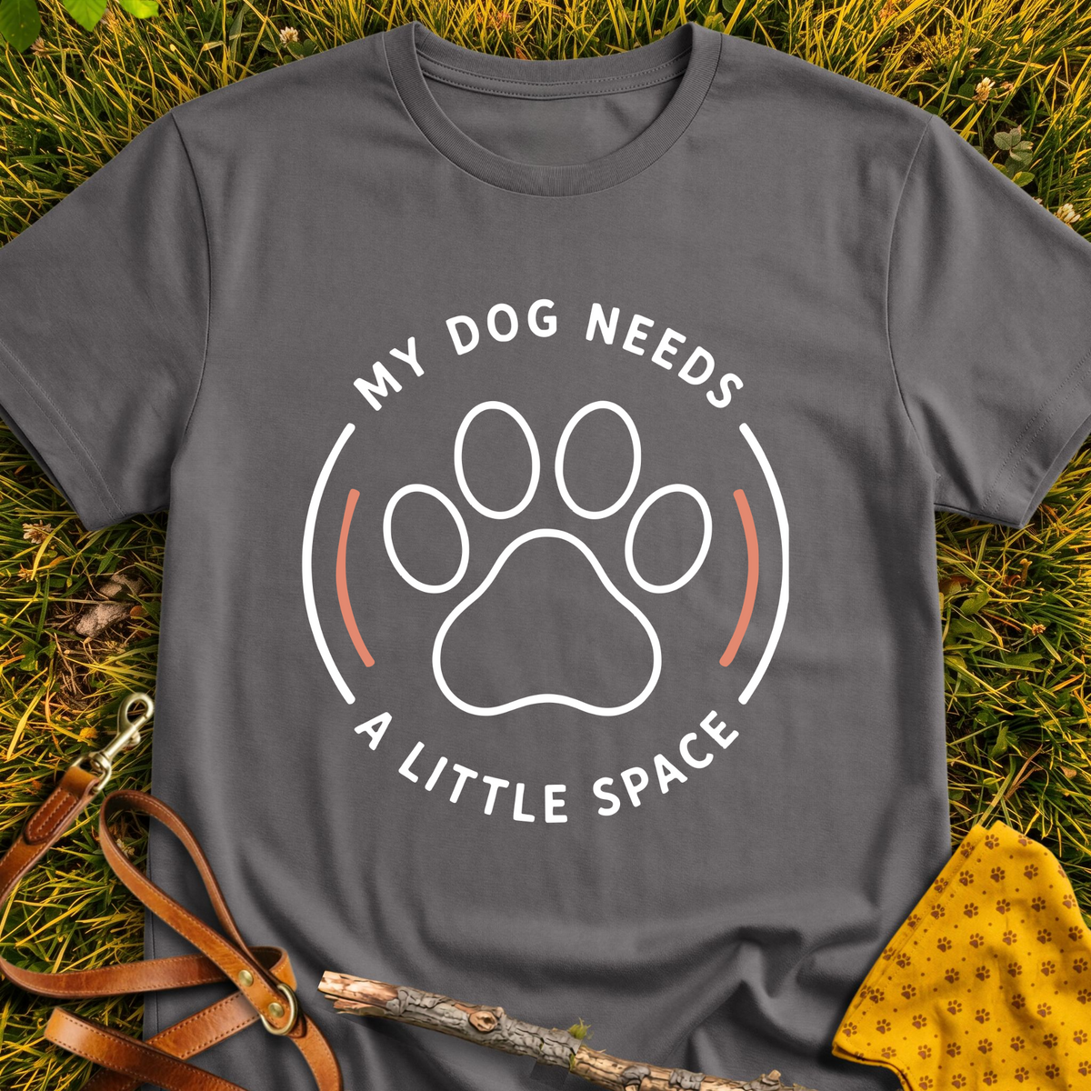 Personal Space T-shirt T-shirt in Charcoal - Furever Mode rescue dog tee