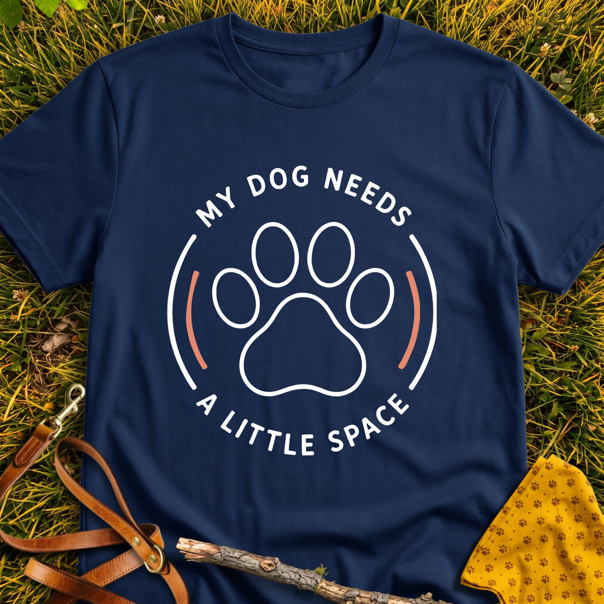 Personal Space T-shirt T-shirt in Navy - Furever Mode rescue dog tee