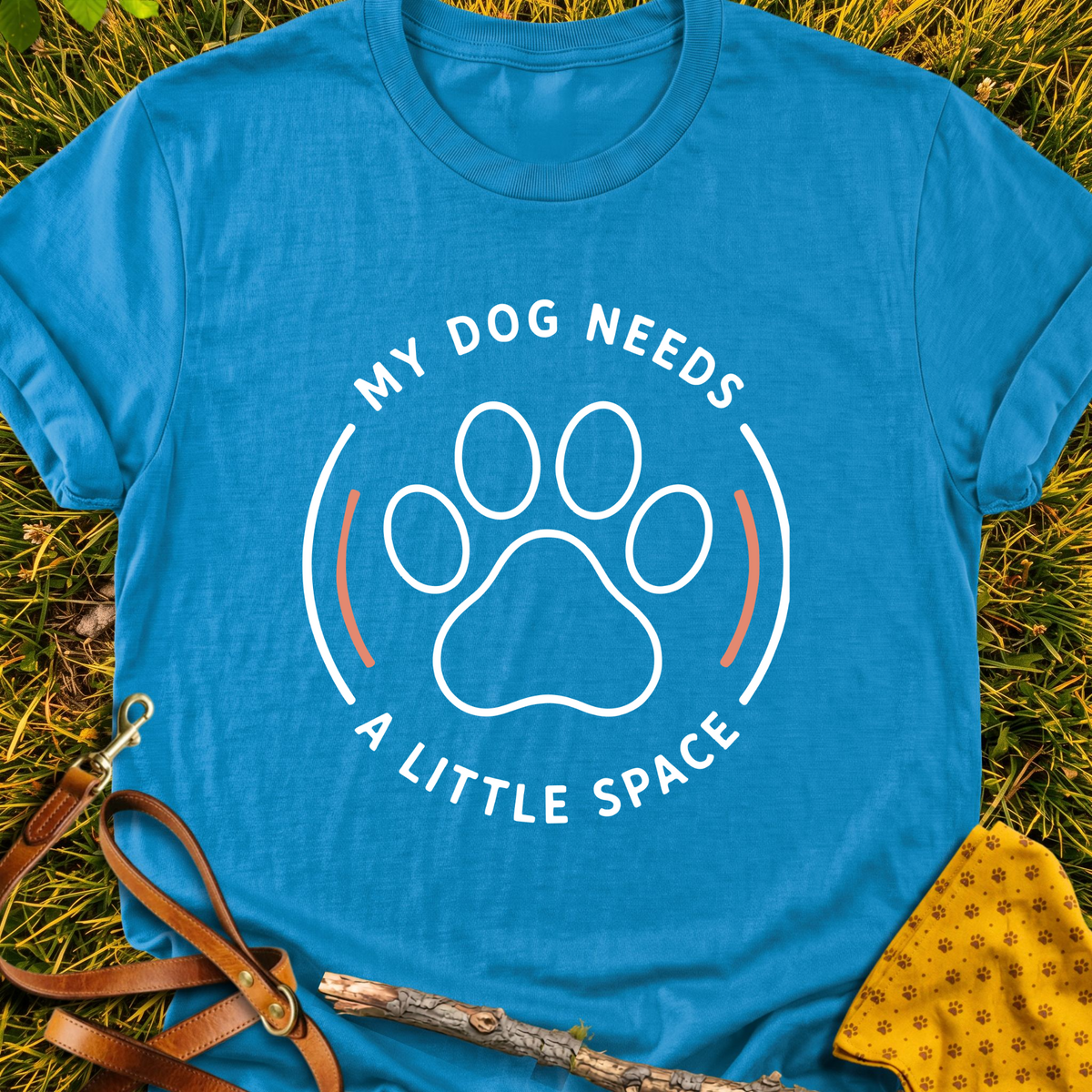 Personal Space T-shirt T-shirt in Sapphire - Furever Mode rescue dog tee