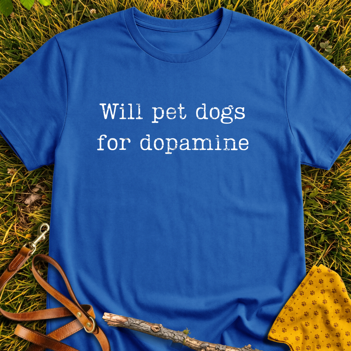 Pet for Dopamine T-shirt in Royal - Furever Mode rescue dog tee