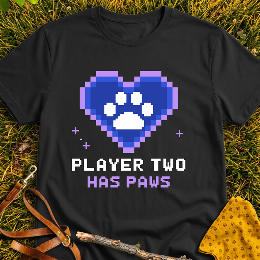 Player Two T-shirt T-shirt in Black - Furever Mode rescue dog tee