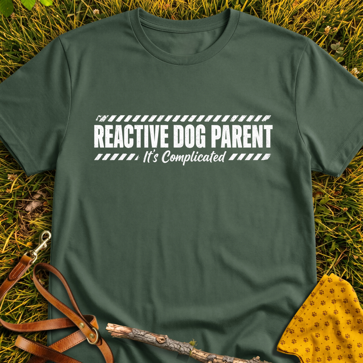Reactive T-shirt T-shirt in Military Green - Furever Mode rescue dog tee
