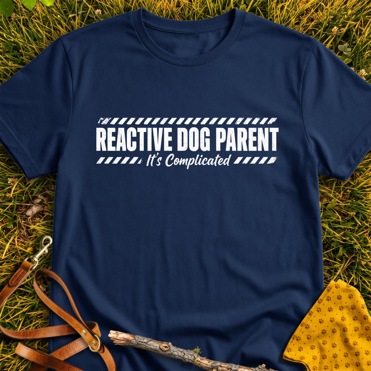 Reactive T-shirt T-shirt in Navy - Furever Mode rescue dog tee