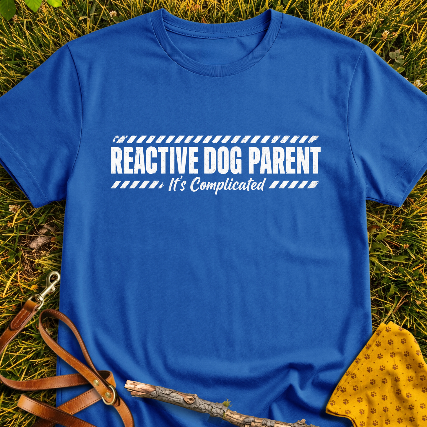 Reactive T-shirt T-shirt in Royal - Furever Mode rescue dog tee
