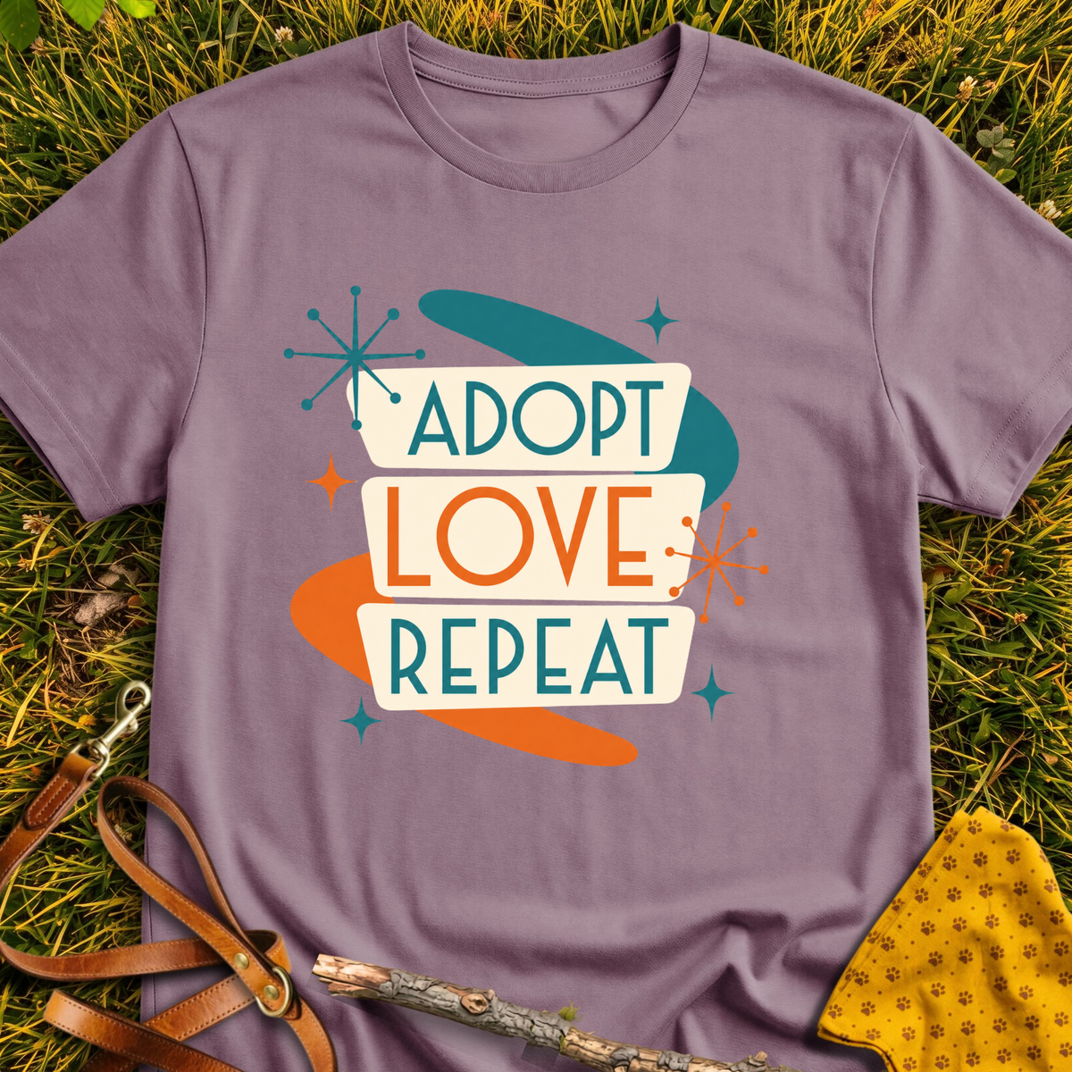 Repeat Love T-shirt T-shirt in Paragon - Furever Mode rescue dog tee