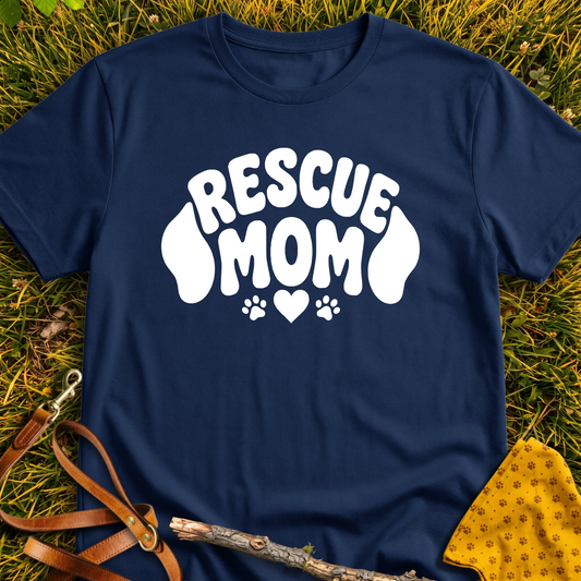 RescueMom T-shirt T-shirt in Navy - Furever Mode rescue dog tee