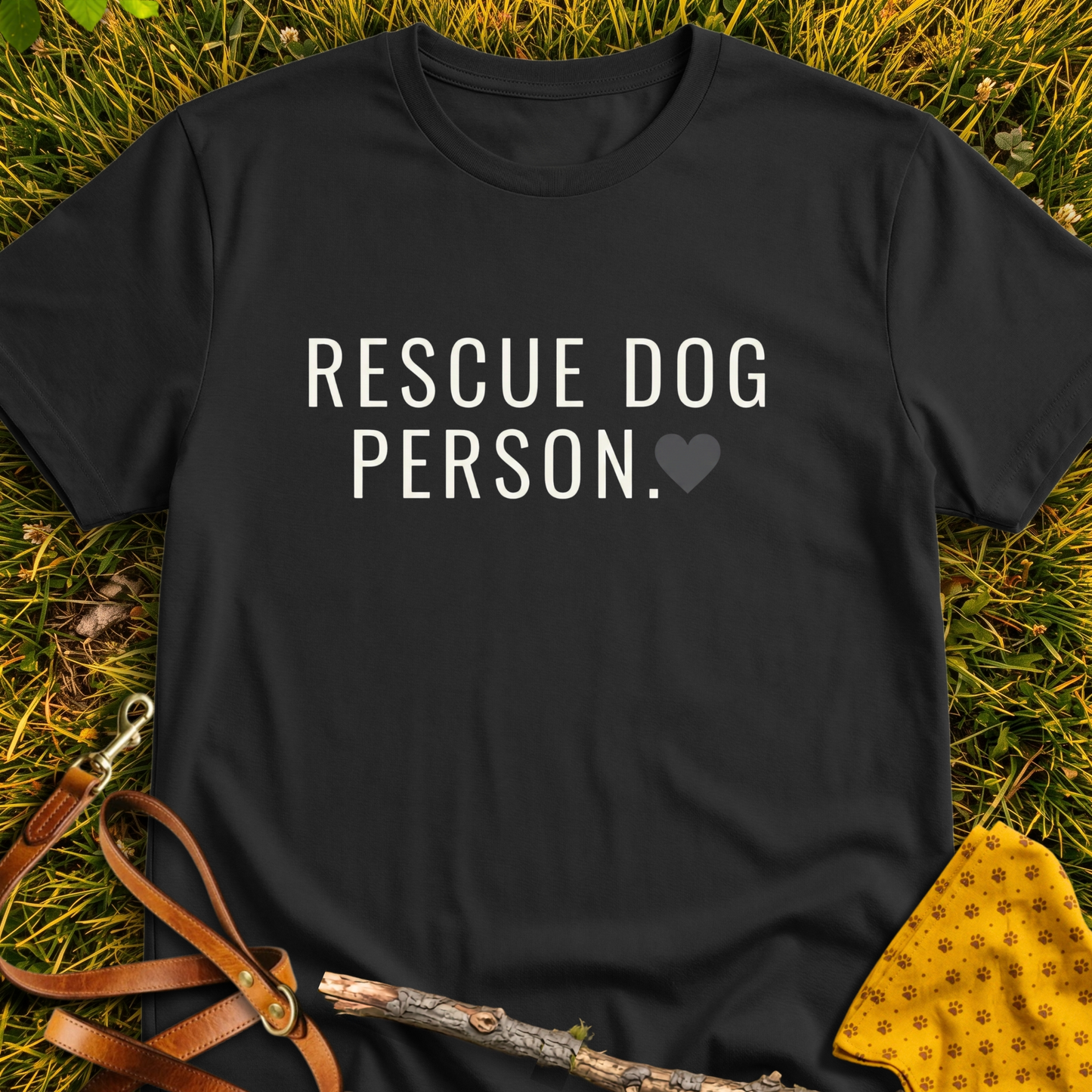 Rescue Dog Person T-shirt T-shirt in Black - Furever Mode rescue dog tee