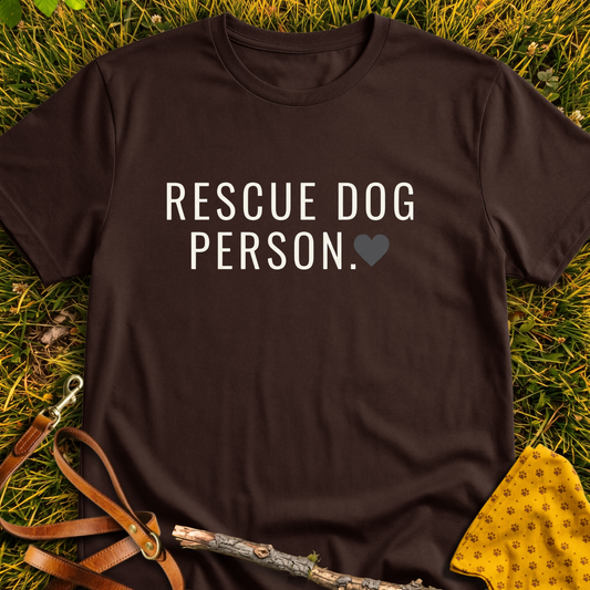 Rescue Dog Person T-shirt T-shirt in Dark Chocolate - Furever Mode rescue dog tee