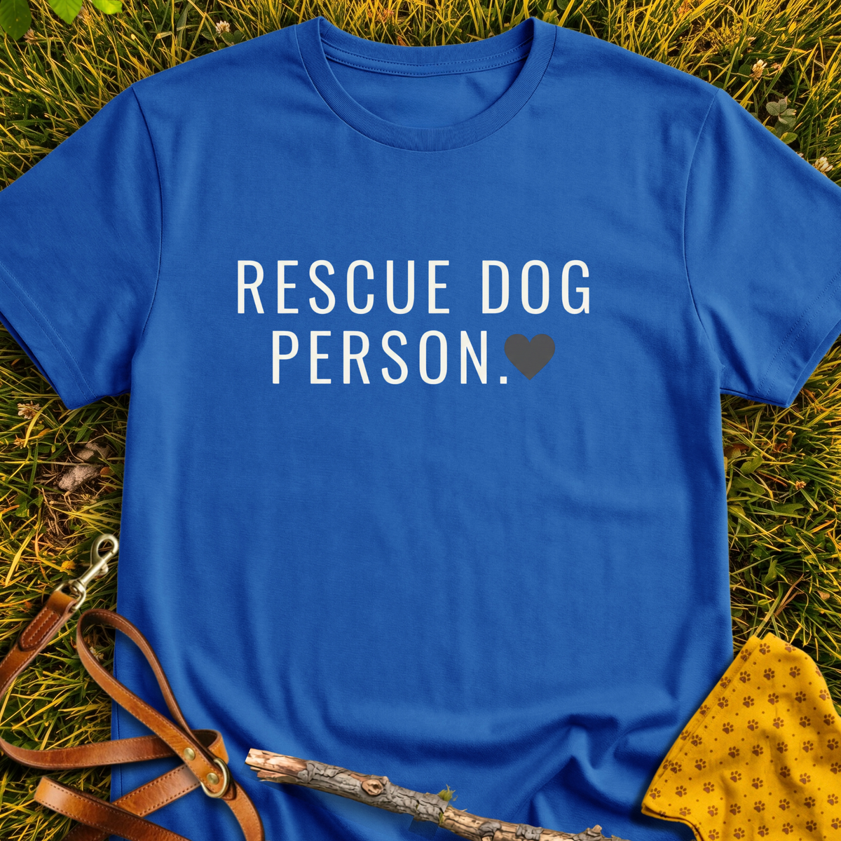 Rescue Dog Person T-shirt T-shirt in Royal - Furever Mode rescue dog tee